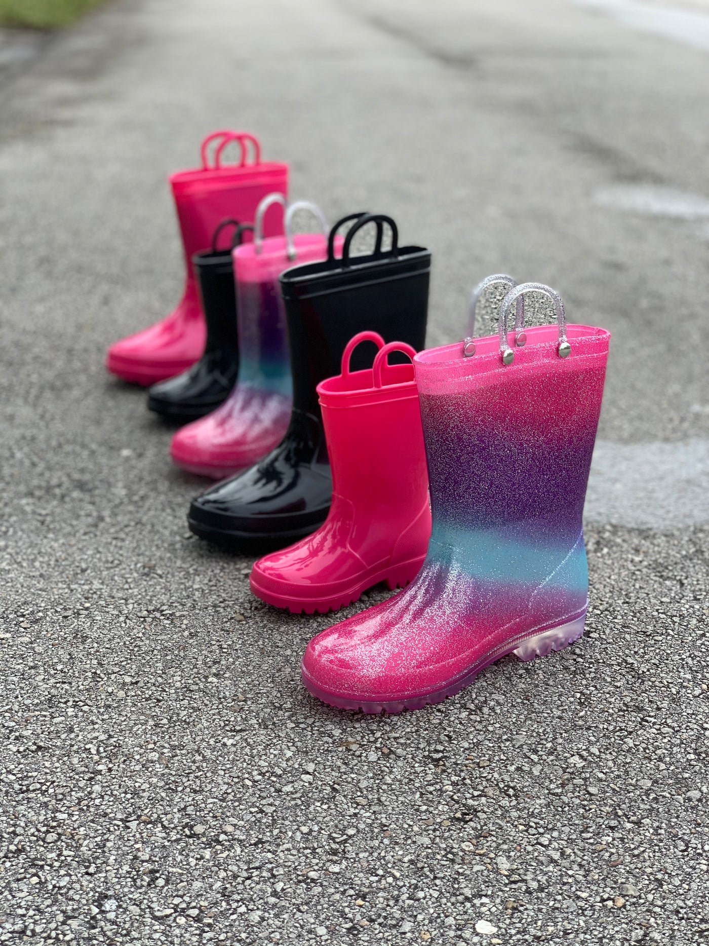 Pictured here is our Kava-1 rain boots for girls.
