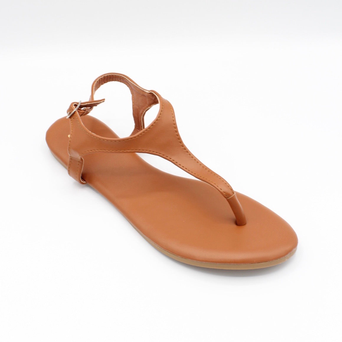 Tan color T strap sandal